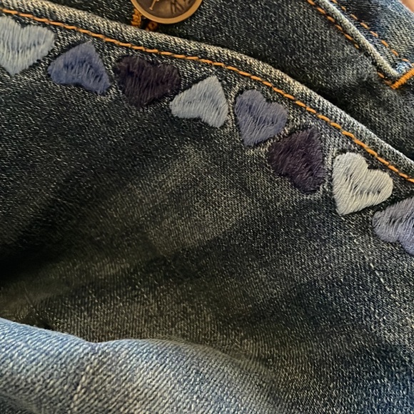 Crewcuts girls overall dress denim heart embroidered - Picture 8 of 8